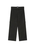 belted folding wide pants