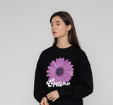 Purple Daisy Flower Smile Sweatshirt