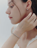[Premium Plating] Essence AB(W) Round Bezel Tennis Bracelet 3.0mm