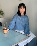 Itero Punching Round Crop Knit