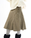 Moss garment washed skirt