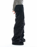 Cinch side shirring nylon pants