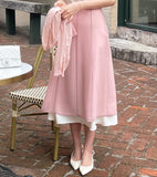 Denain Chiffon Double Layered Long Skirt