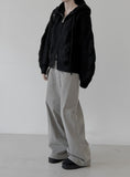 Cable Two-Way Knit Hood Zip-Up
