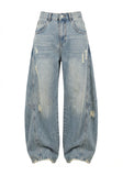 Cotton Blue Vintage Denim Pants