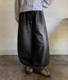 Colden Snap Button Banding Denim Wide Pants