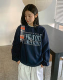 Giddels Brushed Embroidered Over Sweatshirt