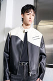 Wave Zipper Biker Jacket Man