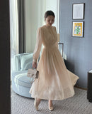 Etpee Chiffon Shirred Tie One Piece