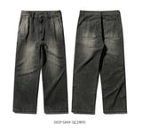 Ware Washed Denim Pants Deep Gray