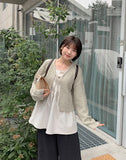 Cocona cable ribbon cardigan