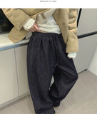 Brushed Non-Fade Raw Balloon Wide Jogger Banding Pants