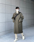 maxi Balmacaan coat