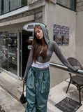 Elle see-through cropped hoodie