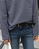 Buckle leather belt