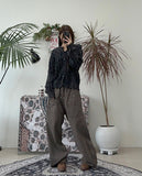 Root Pigment Work Balloon Pants