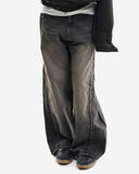 Tuel side wing wide denim pants