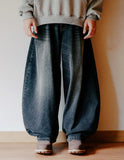 Deep Blue Balloon Denim Pants