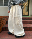 Kinomi Banding Cotton Wide Cargo Pants