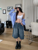 Nor Button Waffle Crop Top (+ With Cup)
