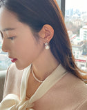 Elande cubic pearl earrings