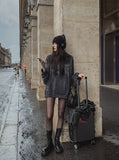 Eike printed balloon hoodie