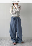 [Unisex] Stopper Parachute Banding Wide Pants