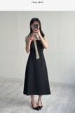 Tie Tension Elbow Length T-shirt