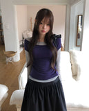 Lizzy Two Tone Layered Tencel Long Sleeve
