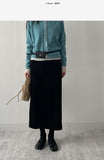 Velour H-line long skirt