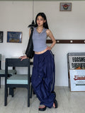 Ethnic Line Two Pintuck Nylon Pants