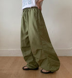 Billum Nylon Banding Wide Pants