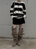 Stripe Overfit Knit Sweatshirt