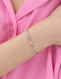 Nova Silver (W) Pave Link Station Bracelet