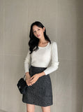 Ereumi Ribbed Square Neck Knit