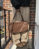 Sea Eyelet Leather Shoulder Bag