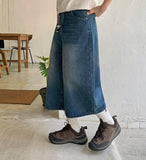 Mayami D-ring Bermuda Cat Washing Denim Pants