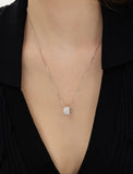 Essence Silver (W) Moissanite Triple Necklace