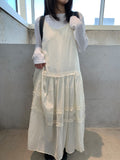 Himet Frill Tiered Sleeveless Long One Piece