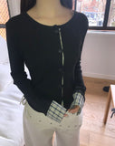 Wella Check Layered Cardigan