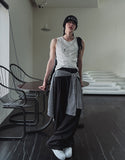 Mir layered long shirt slacks