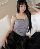 Tsui Punching Button Lace Layered Sleeveless