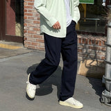 Chering Pintuck Wide Cotton Pants