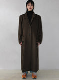 (WOOL 50) MOHAIR PINTUCK LONG COAT