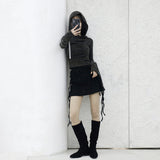 pinna strap shirring skirt