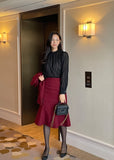 Riaki Frill See-Through Lace Blouse