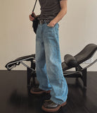 Rotin Studded Wide Denim Pants