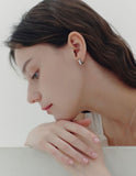 Volume Square (C) One-Touch Earrings