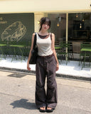 Coco Stitch Button Parachute Pants