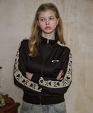 Bone Tape Crop Track Top